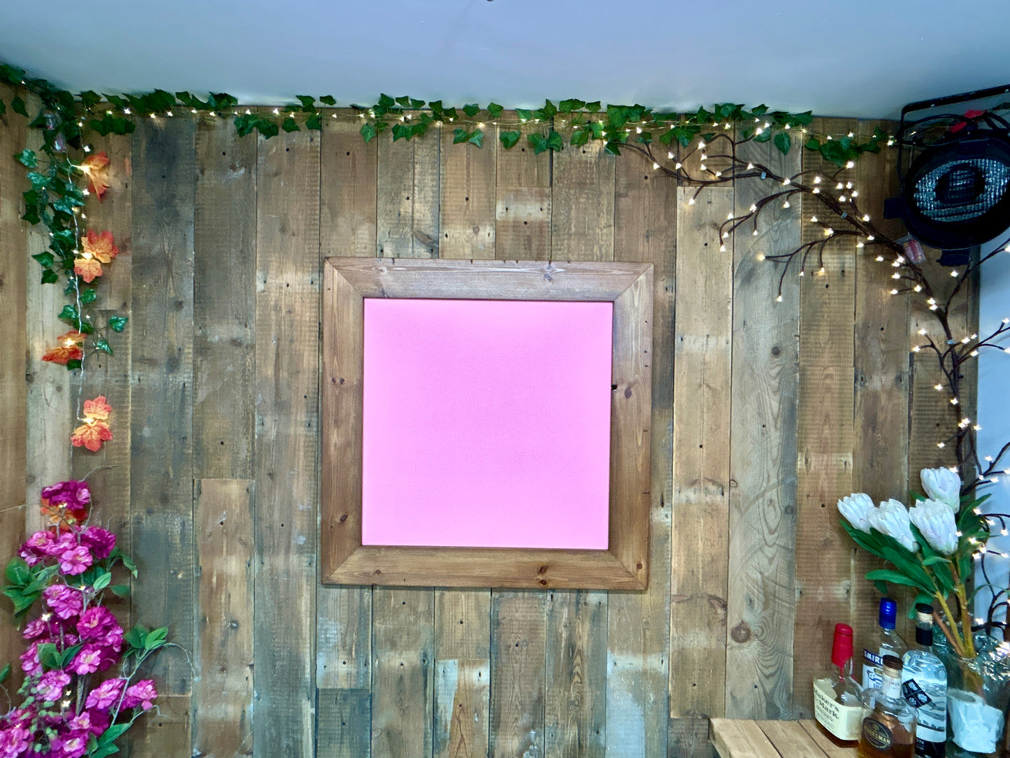 Handmade Reclaimed Timber Blush Pink Chalkboard