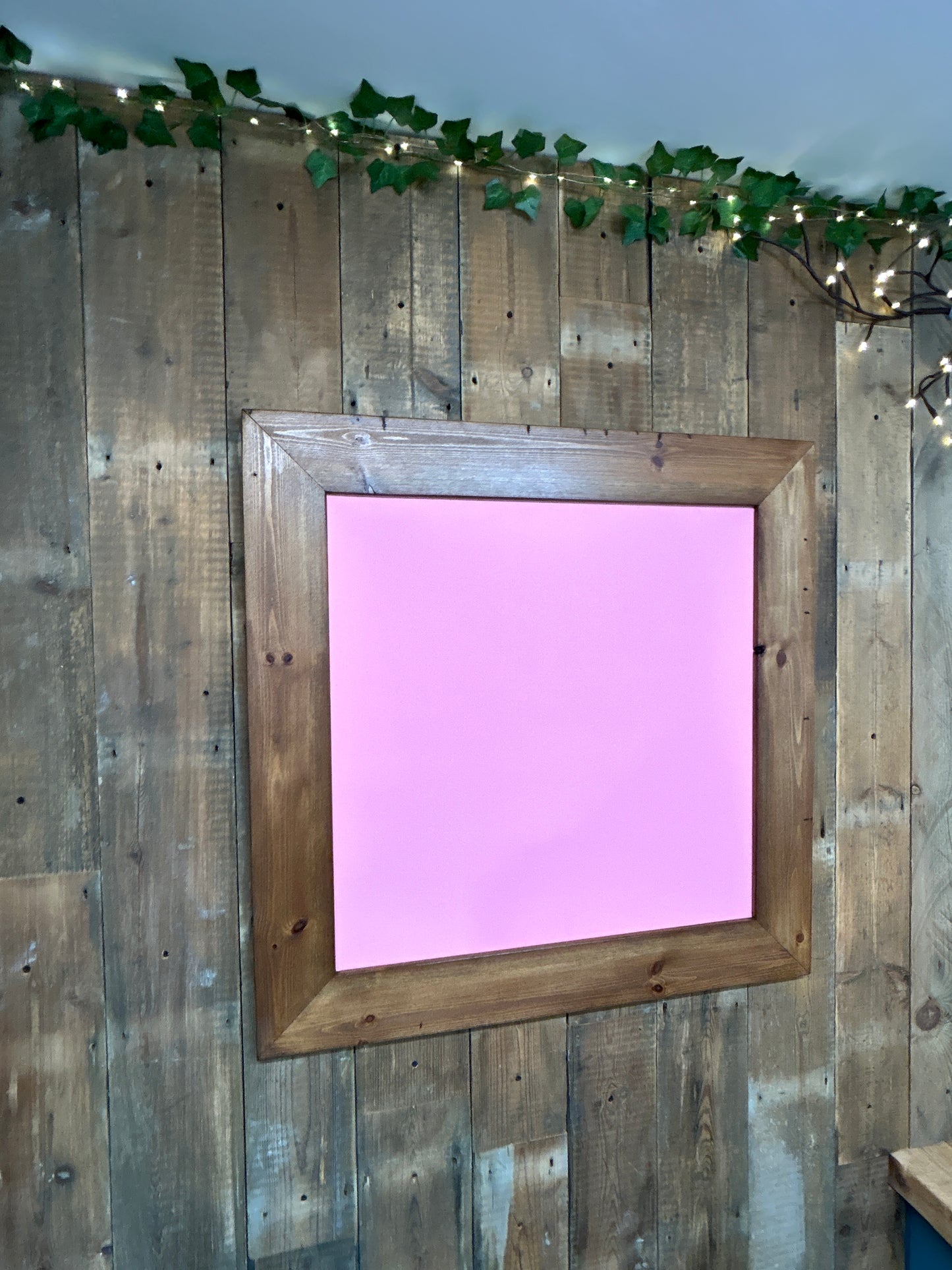 Handmade Reclaimed Timber Blush Pink Chalkboard