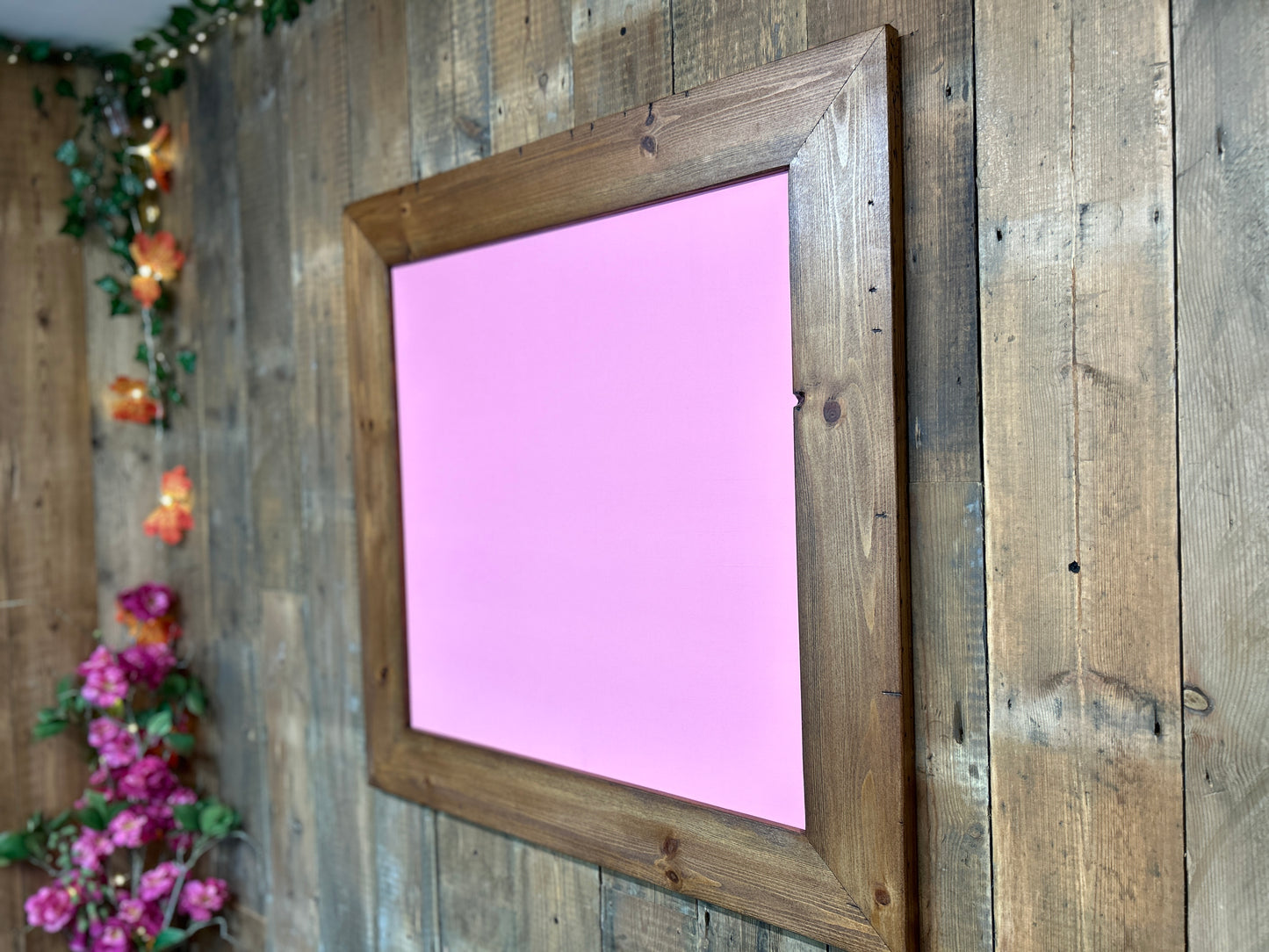 Handmade Reclaimed Timber Blush Pink Chalkboard