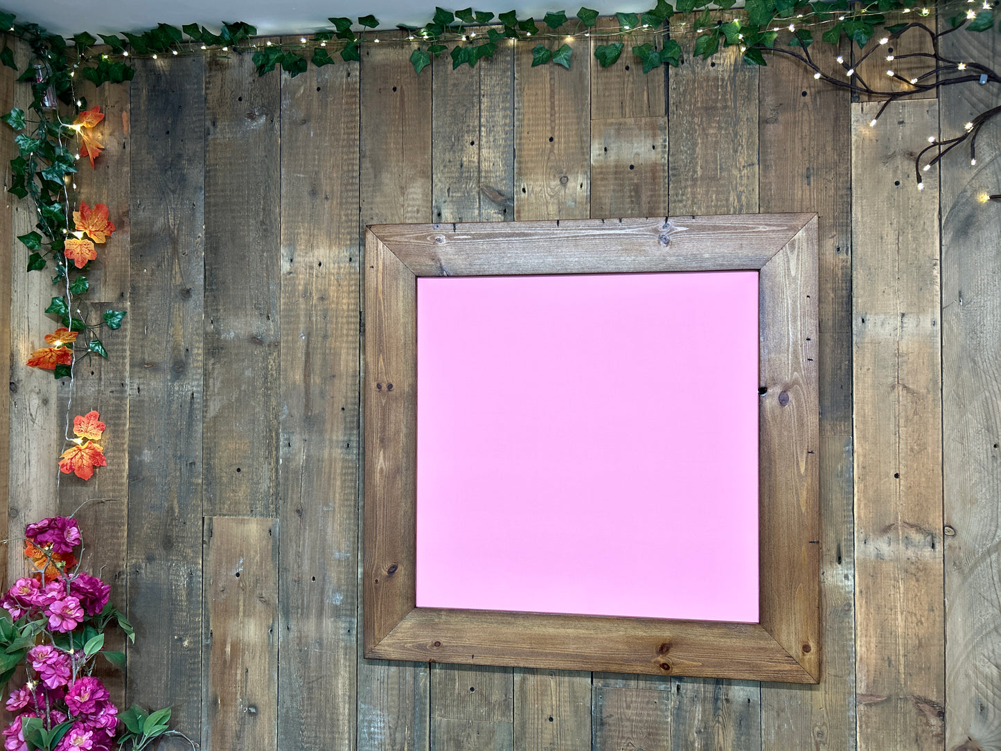 Handmade Reclaimed Timber Blush Pink Chalkboard