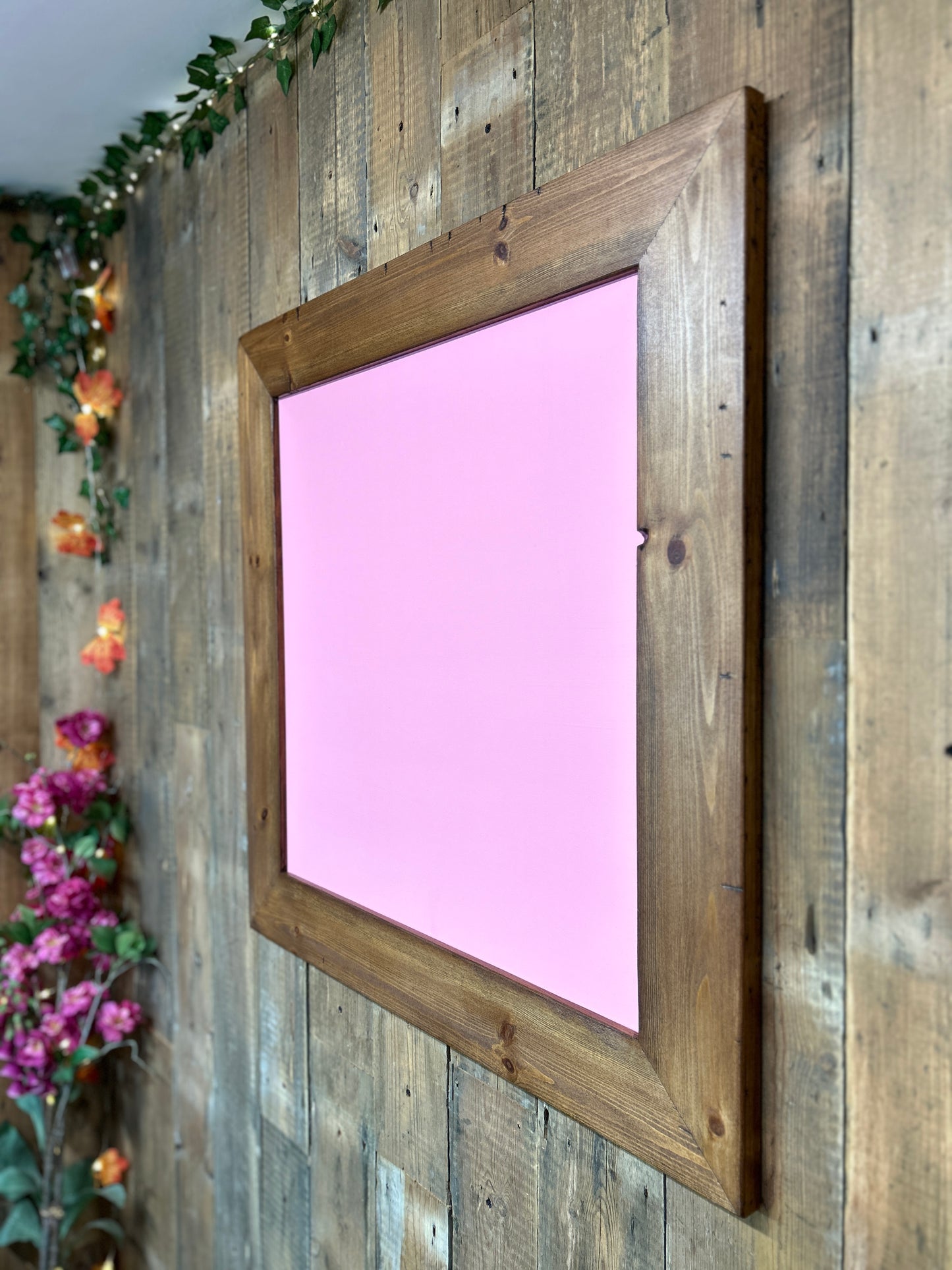 Handmade Reclaimed Timber Blush Pink Chalkboard