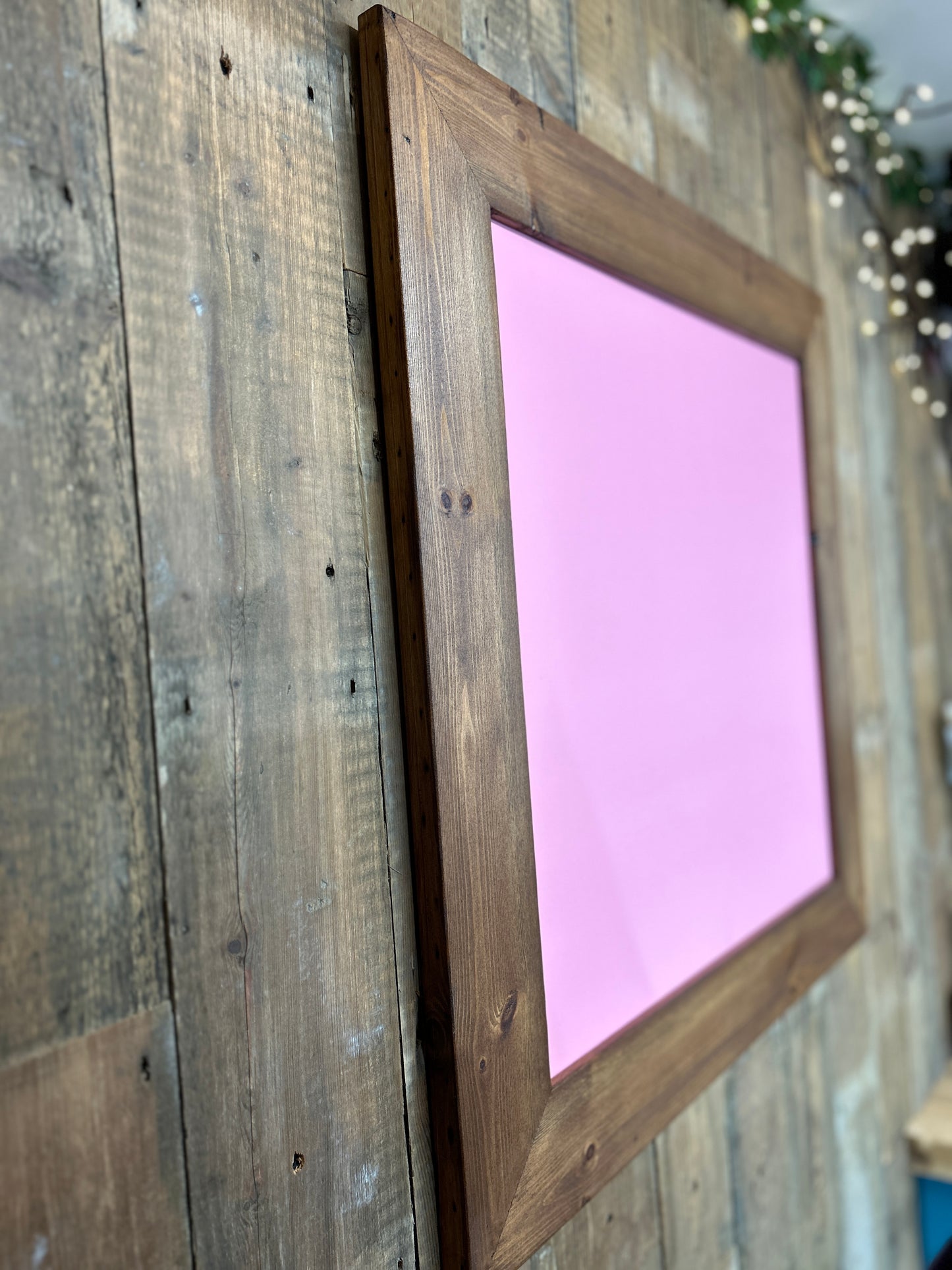 Handmade Reclaimed Timber Blush Pink Chalkboard