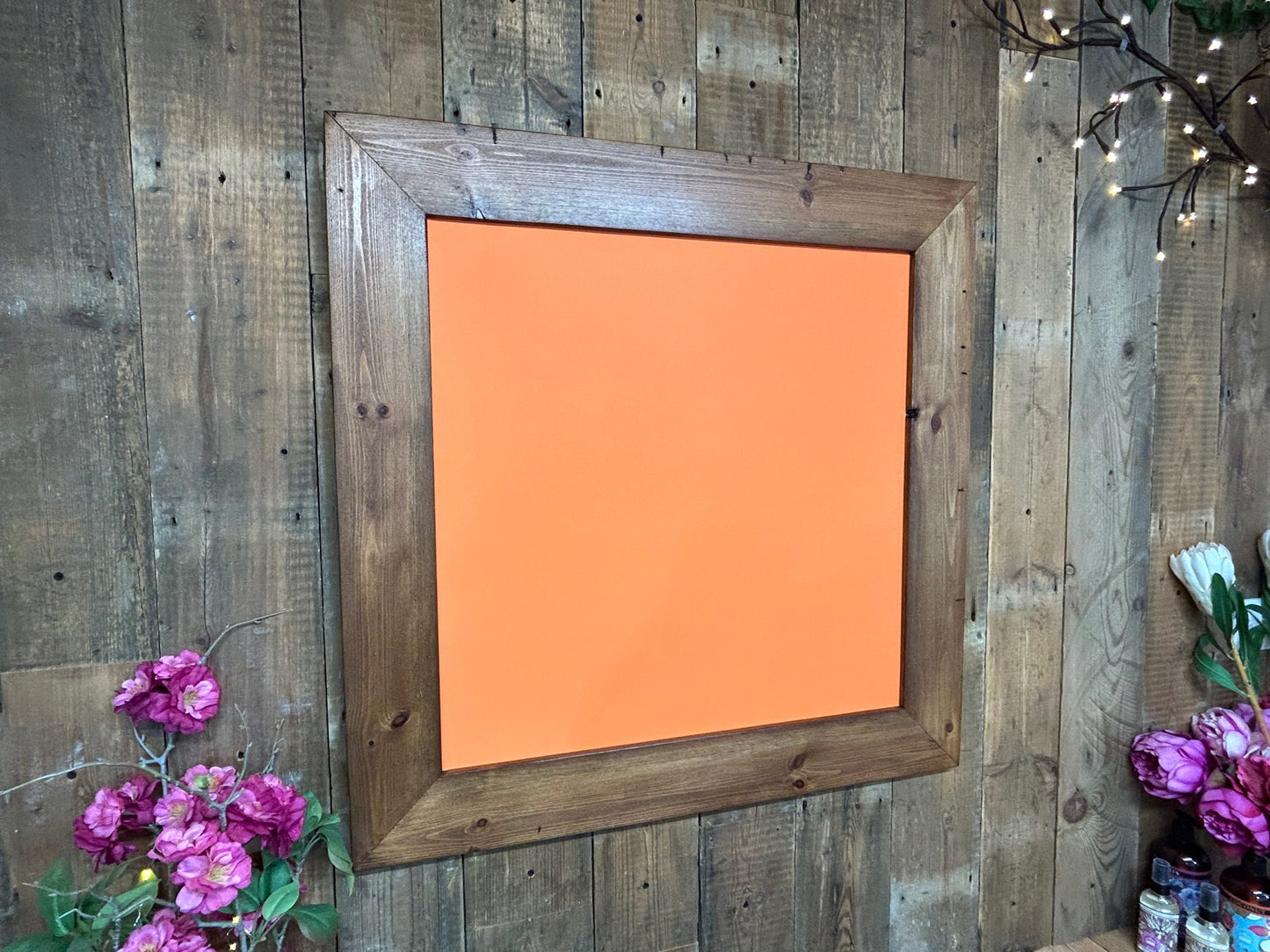 Handmade Reclaimed Timber Zest Orange Chalkboard
