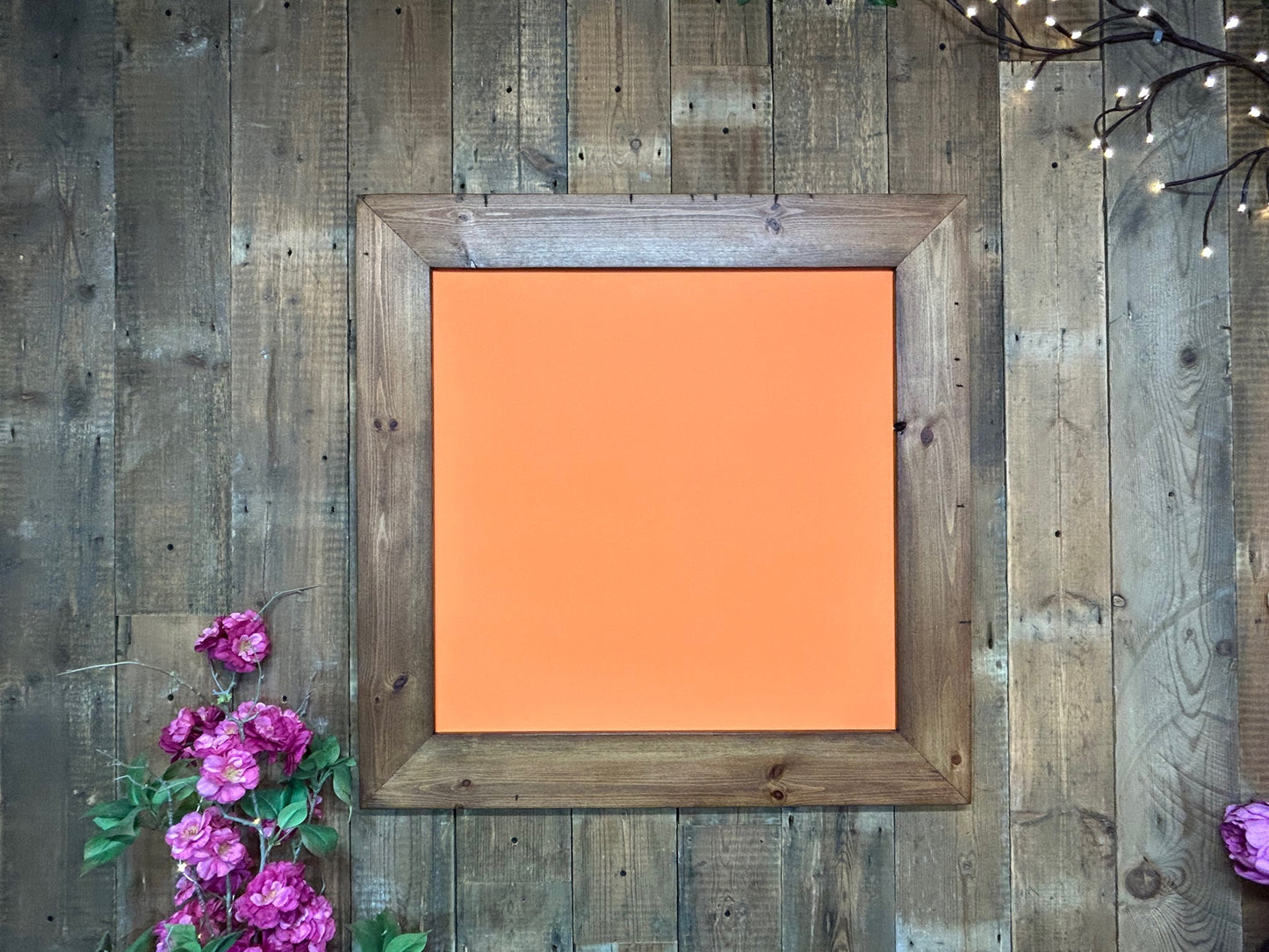 Handmade Reclaimed Timber Zest Orange Chalkboard