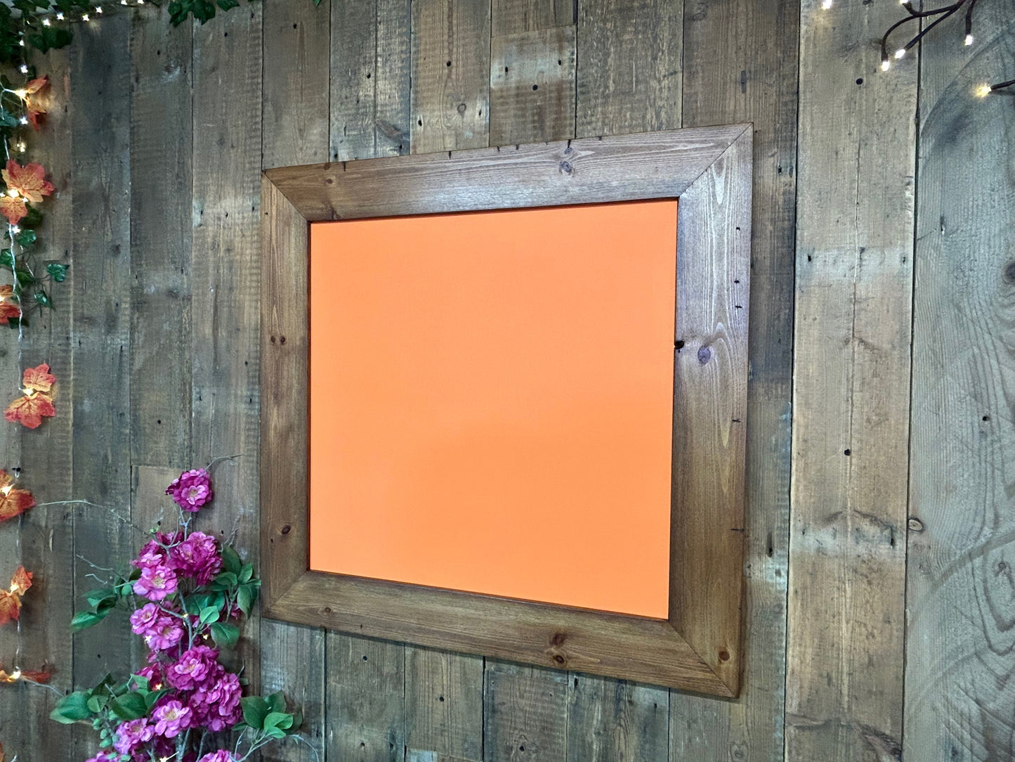 Handmade Reclaimed Timber Zest Orange Chalkboard