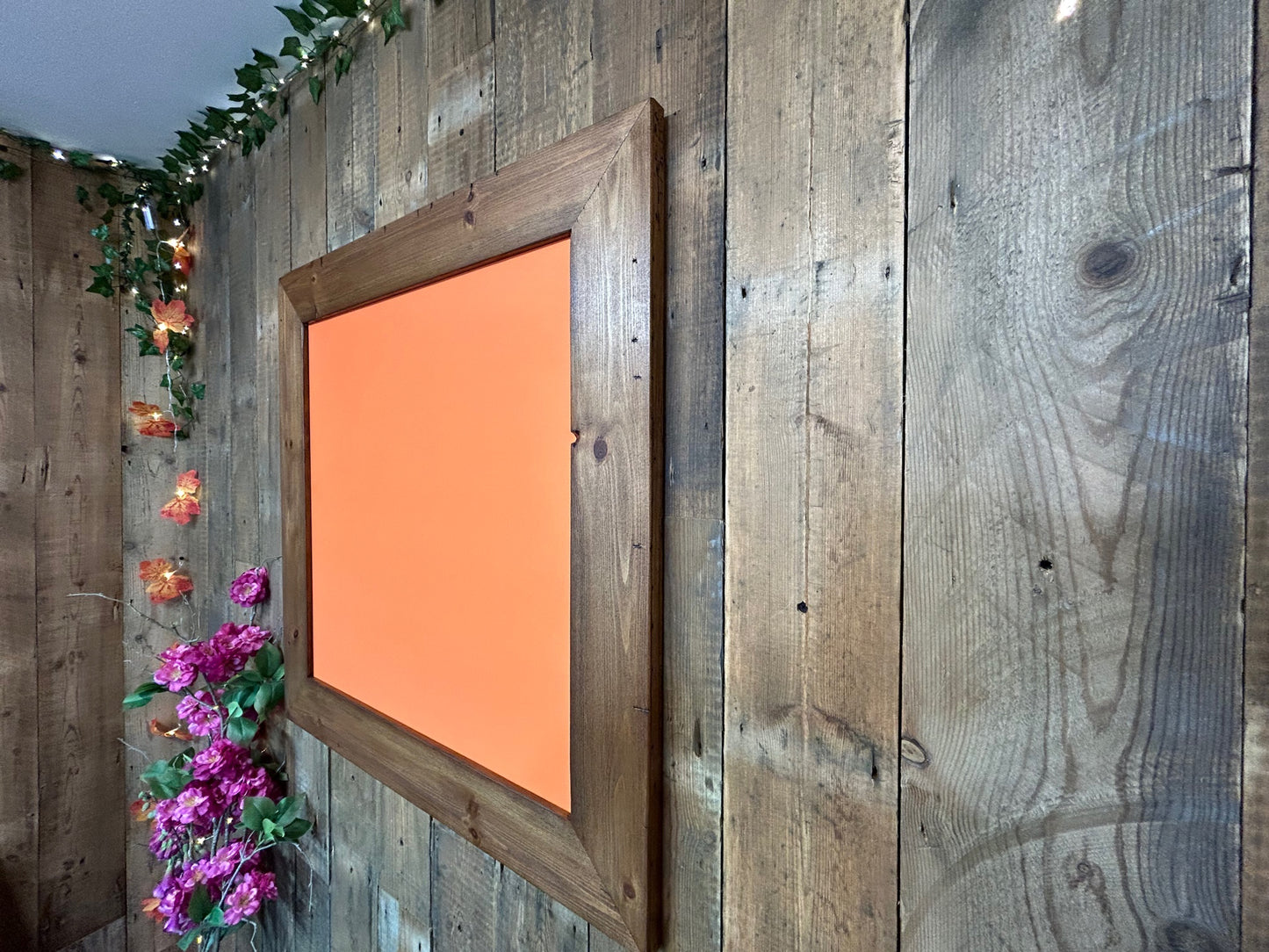 Handmade Reclaimed Timber Zest Orange Chalkboard