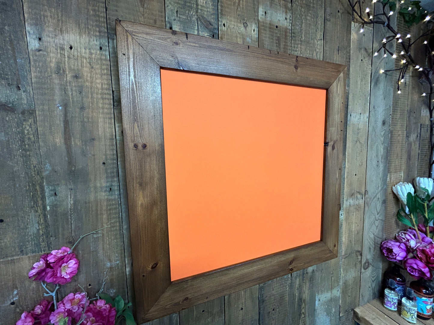 Handmade Reclaimed Timber Zest Orange Chalkboard
