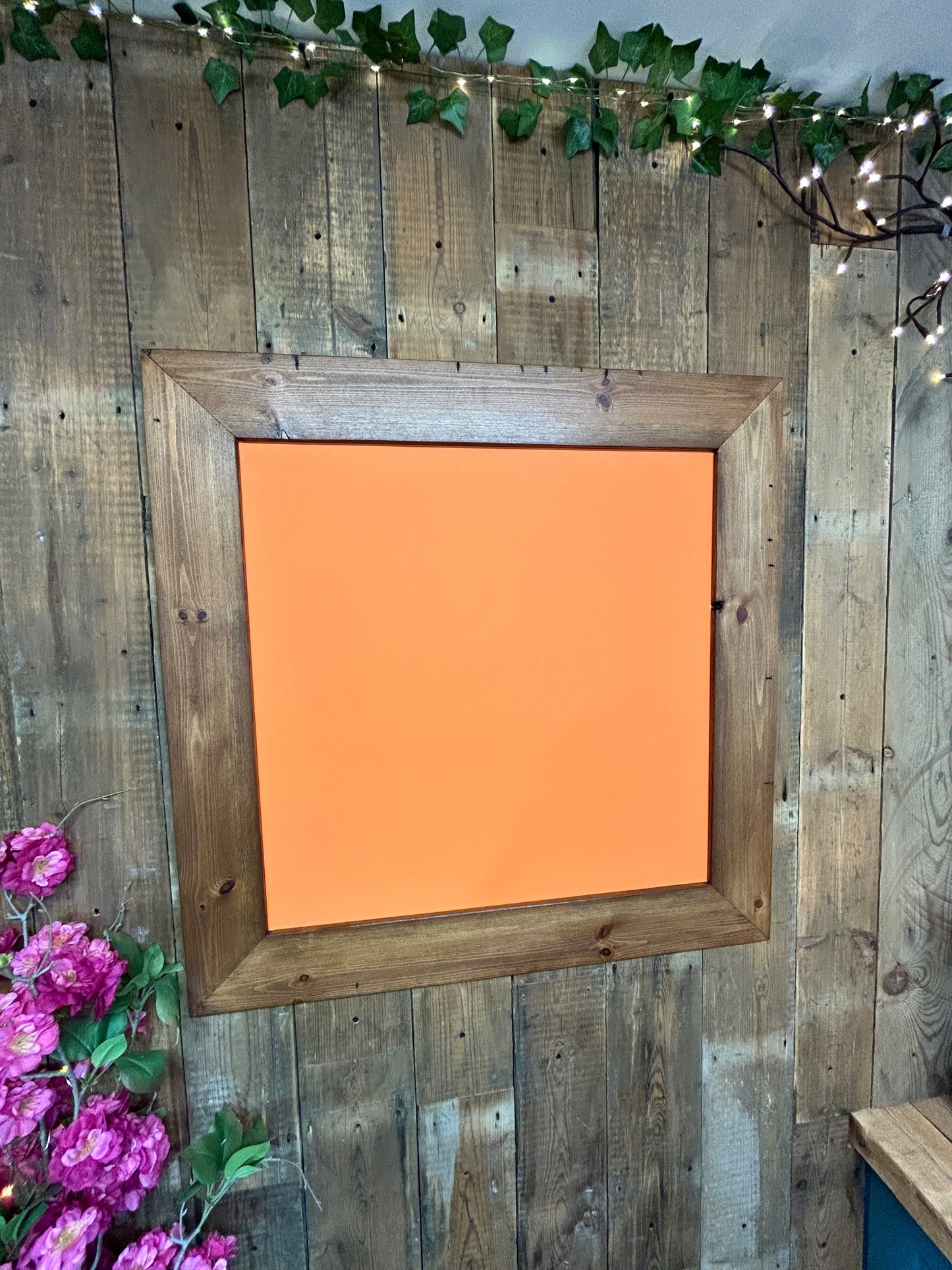 Handmade Reclaimed Timber Zest Orange Chalkboard