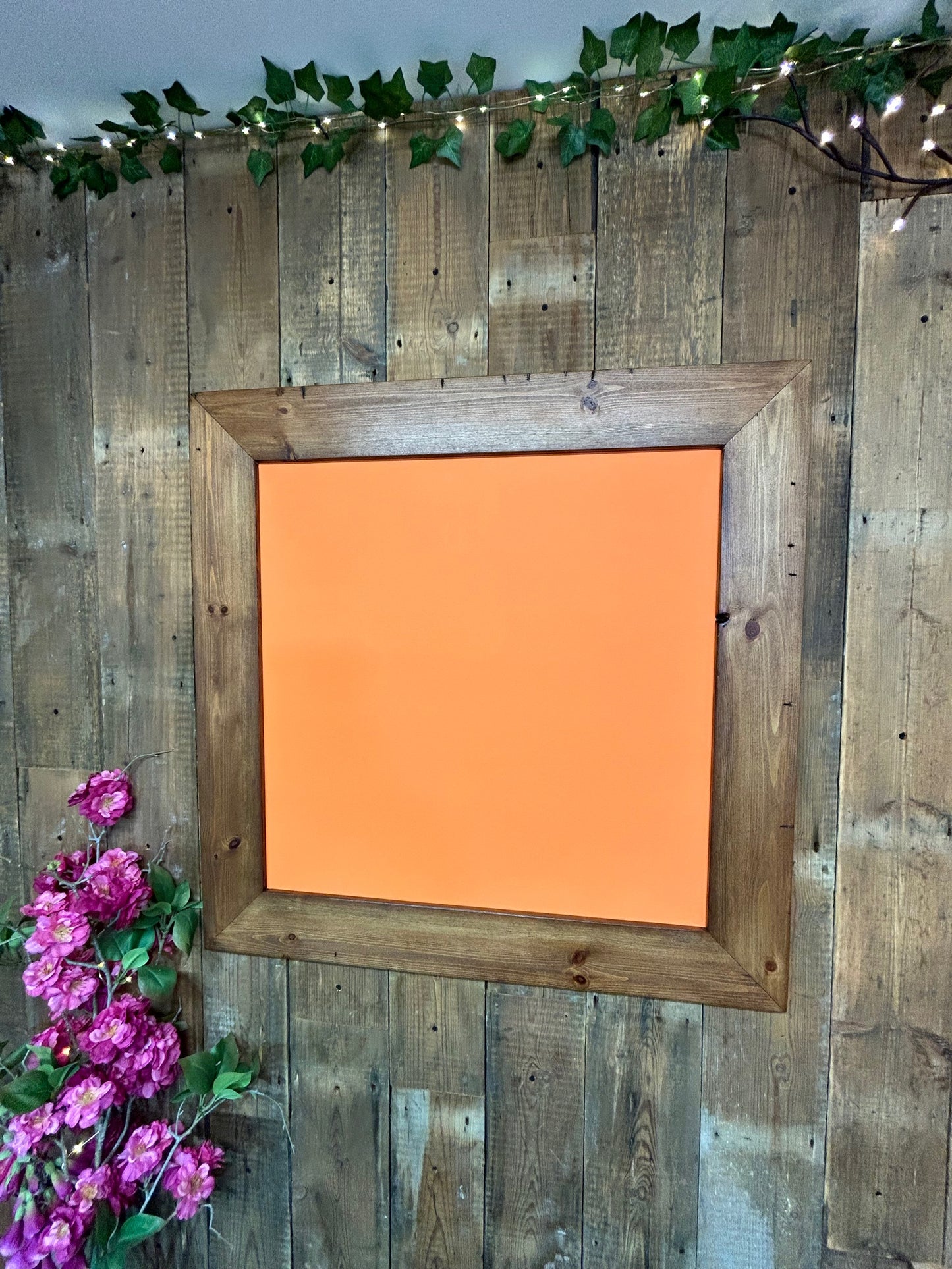 Handmade Reclaimed Timber Zest Orange Chalkboard