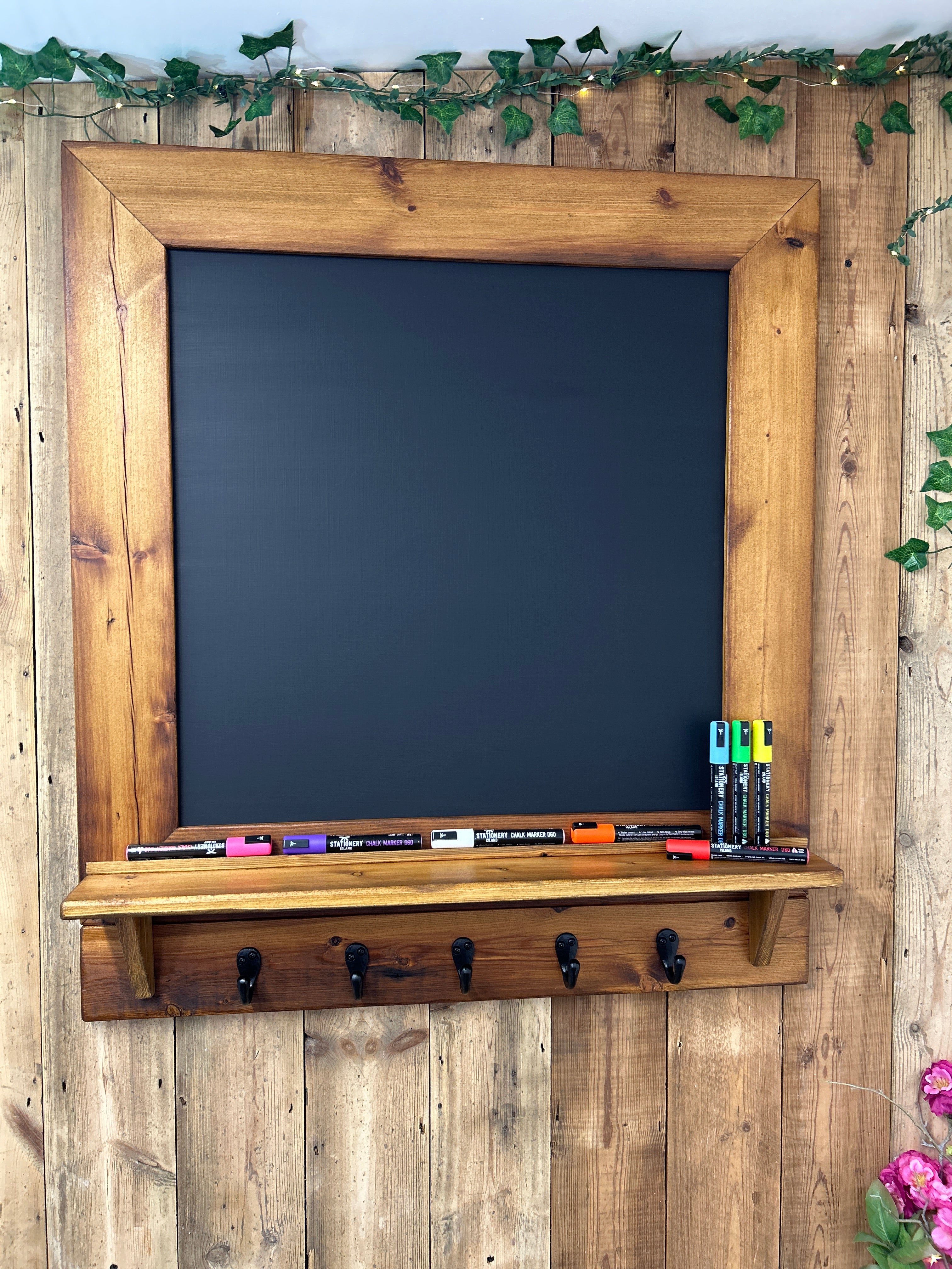 Reclaimed Rustic orders Wood Chalkboard with Shelf